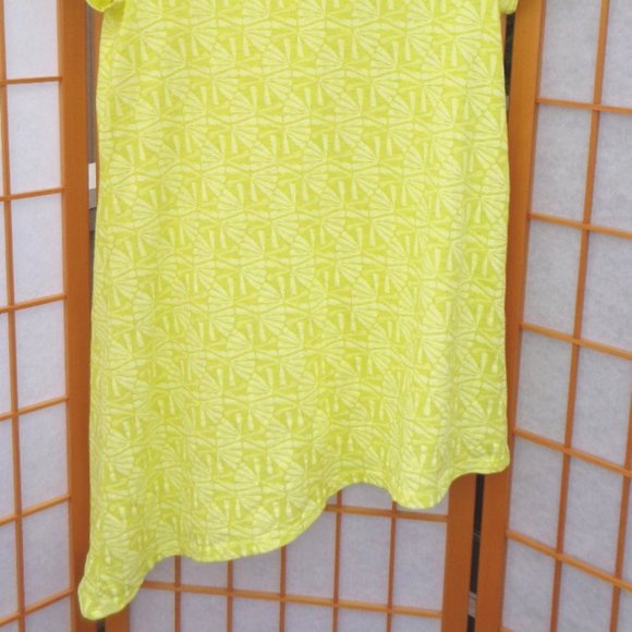 FRESH PRODUCE Sasha T tunic Lemondrop Yellow Asymmetrical Hem - Picture 3 of 6